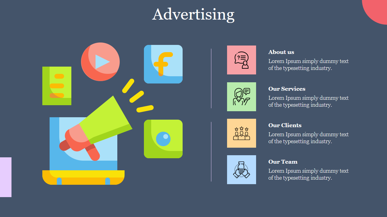 Free - Attractive Advertising PowerPoint Template 